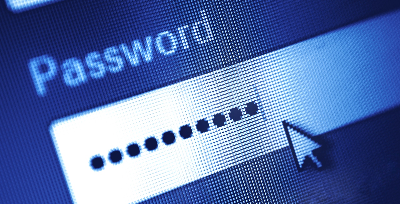 Computer Screen Showing Password Dialog Box Computer Screen Showing Password Dialog Box