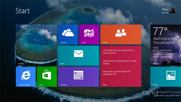 Hands-On with Windows 8.1: Start Screen Hands-On with Windows 8.1: Start Screen