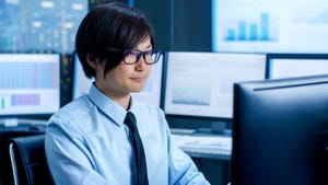 employee at a workstation employee at a workstation