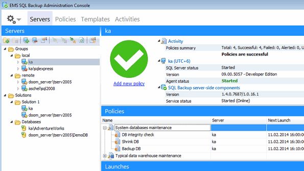 EMS SQL Backjup for SQL Server version 15