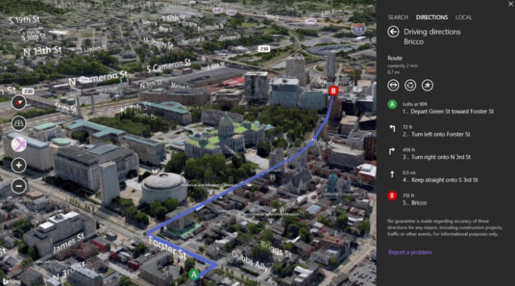 Bing Maps Brings the 3D World to Windows 8.1 in Just Released Preview