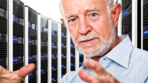 man in a datacenter explaing sql server performance man in a datacenter explaing sql server performance