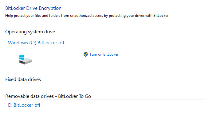 Identifying BitLocker Encryption per Drive