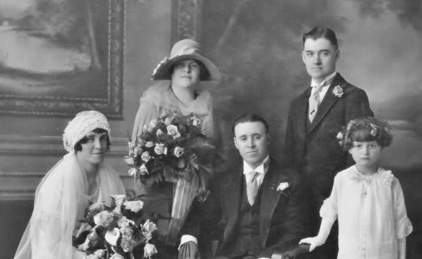 Wedding of Winifred Carmody and James Leonard, May 1927, Lawrence, Mass.