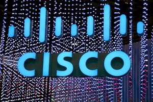 Cisco logo blue lights