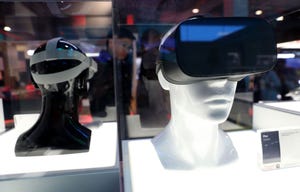 VR headsets on display at CES 2019 in Las Vegas
