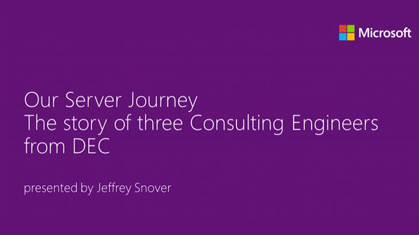 Jeffrey Snover Spills the Server Beans at TechDays Online 2015