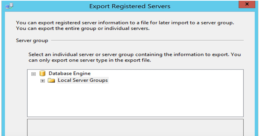 Sharing Registered Server Entries in SQL Server Management Studio