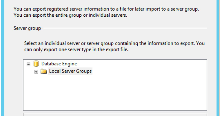 Sharing Registered Server Entries in SQL Server Management Studio