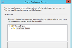 Sharing Registered Server Entries in SQL Server Management Studio Sharing Registered Server Entries in SQL Server Management Studio