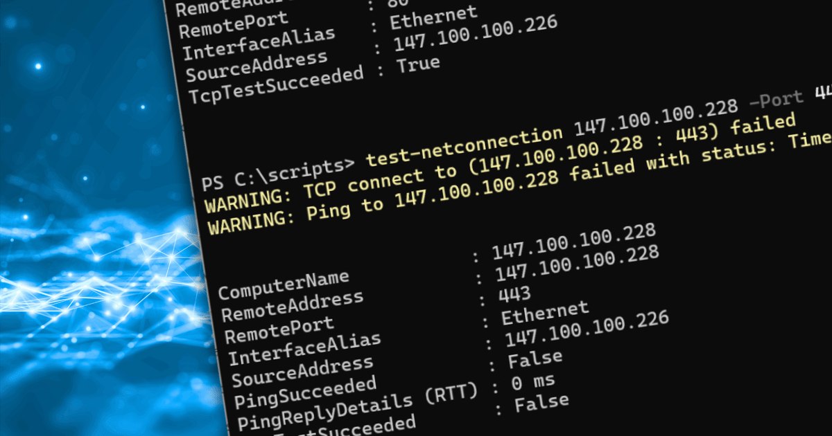 Test-NetConnection Cmdlet: A PowerShell-Based Ping Alternative