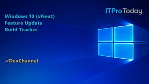 Windows 10 (vNext) Feature Update Build Tracker