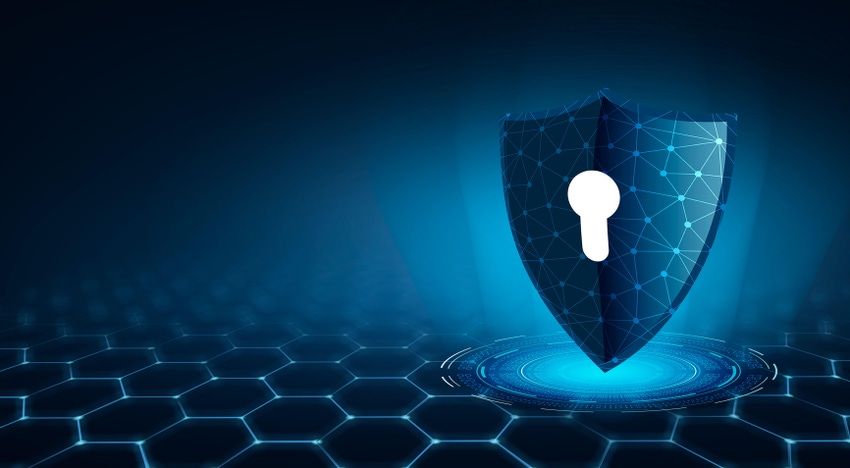 keylock in a blue digital space keylock in a blue digital space