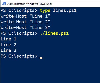 PowerShell example that shows Write-Host command method