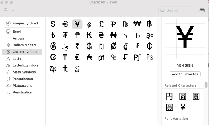 How to Type the Japanese Yen and Chinese Yuan (¥) Symbol