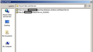 SQL Server Open Report screenshot