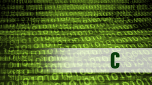 the letter "C" in front of code the letter "C" in front of code