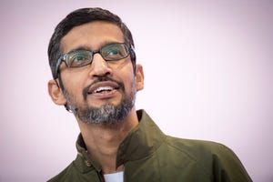 Sundar Pichai, chief executive officer of Google Inc. Photographer: David Paul Morris/Bloomberg