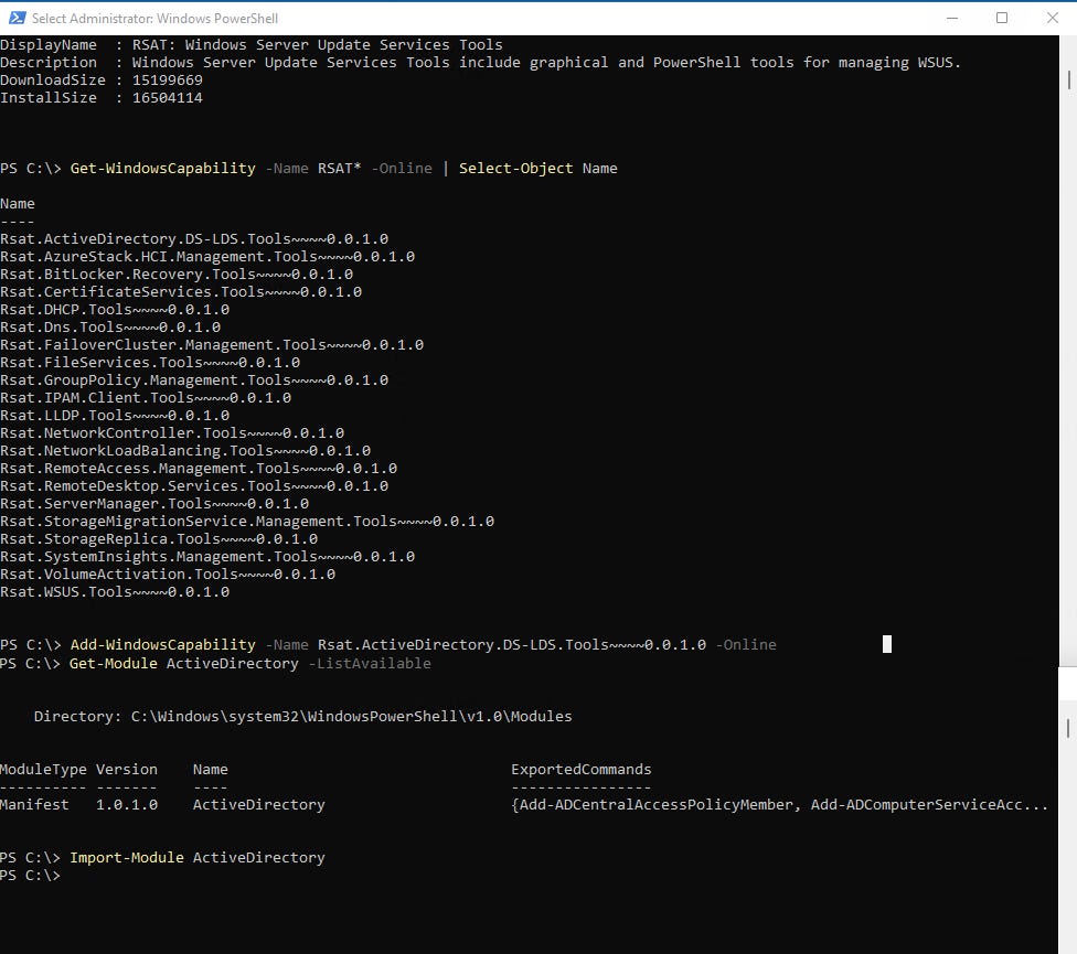 How To Import the PowerShell Active Directory Module