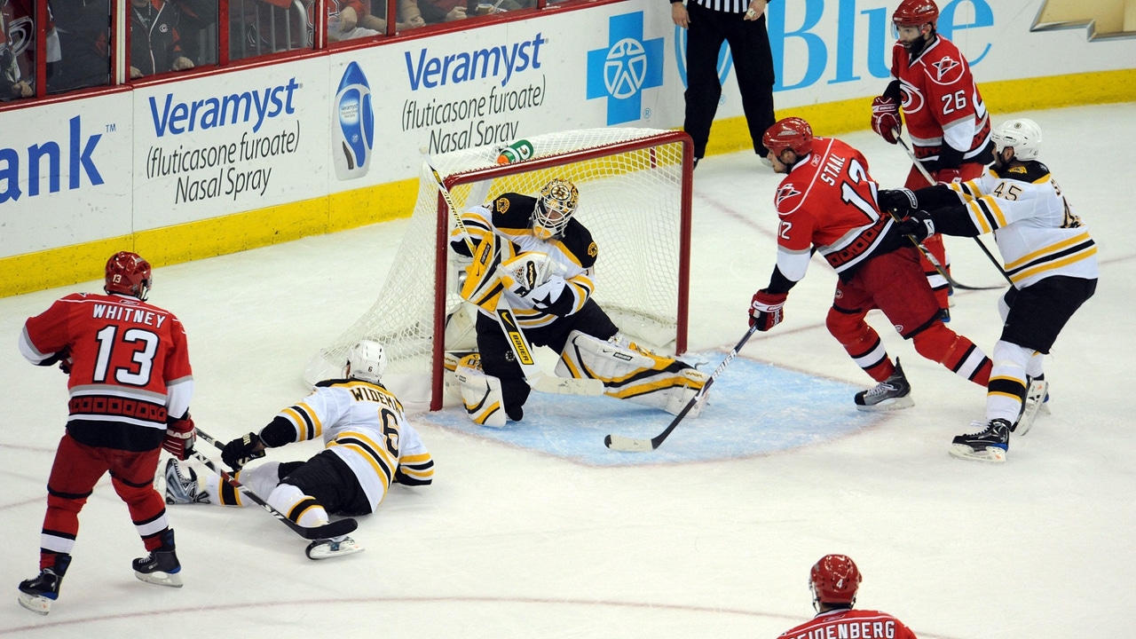 NHL hockey game: Carolina Hurricanes versus Boston Bruins NHL hockey game: Carolina Hurricanes versus Boston Bruins