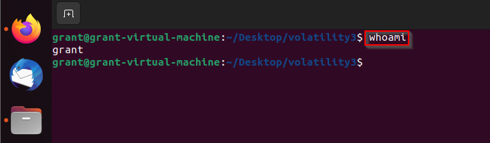 whoami command example