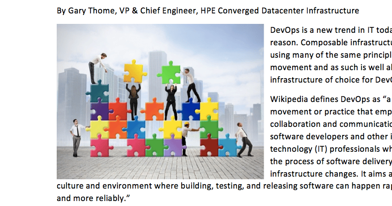 Why Composable Infrastructure Is the Best Infrastructure for DevOps
