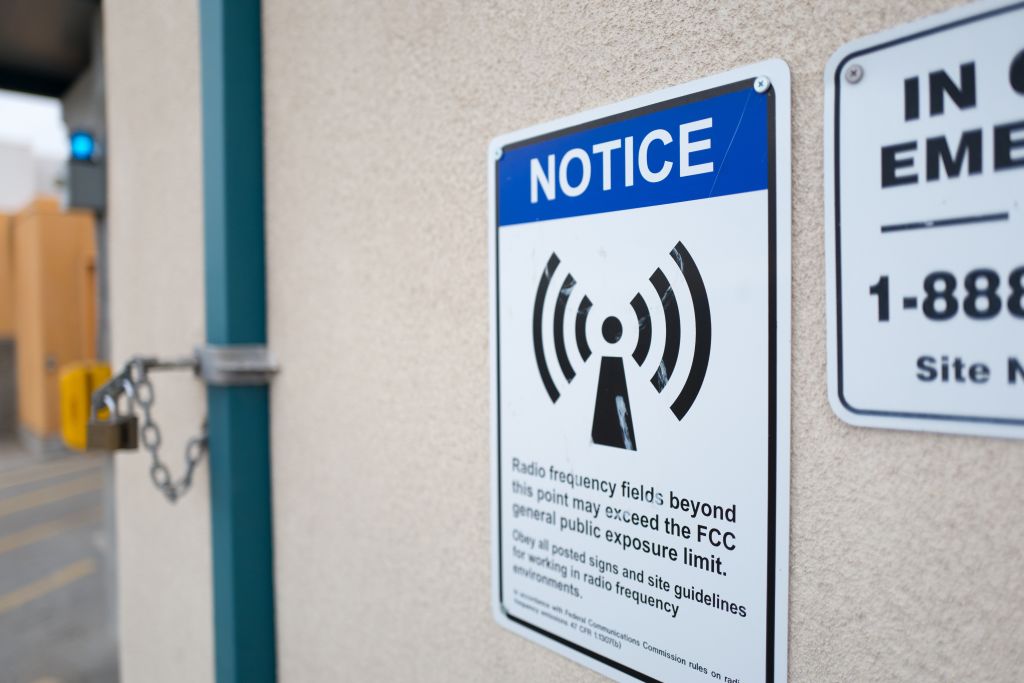 Side of a wireless tower