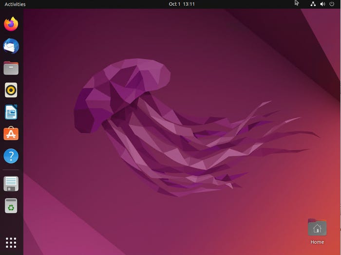 Screenshot of Ubuntu Desktop interface