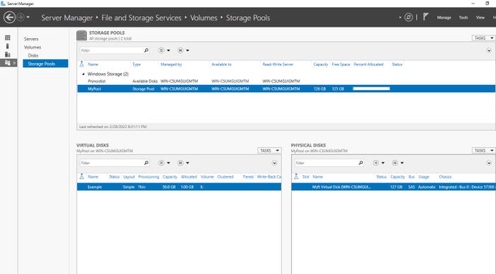 Screenshot of open Server Manager window Screenshot of open Server Manager window