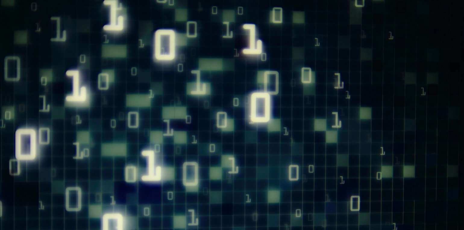 Abstract image of ones and zeroes