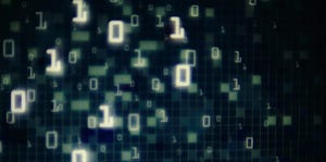 Abstract image of ones and zeroes Abstract image of ones and zeroes