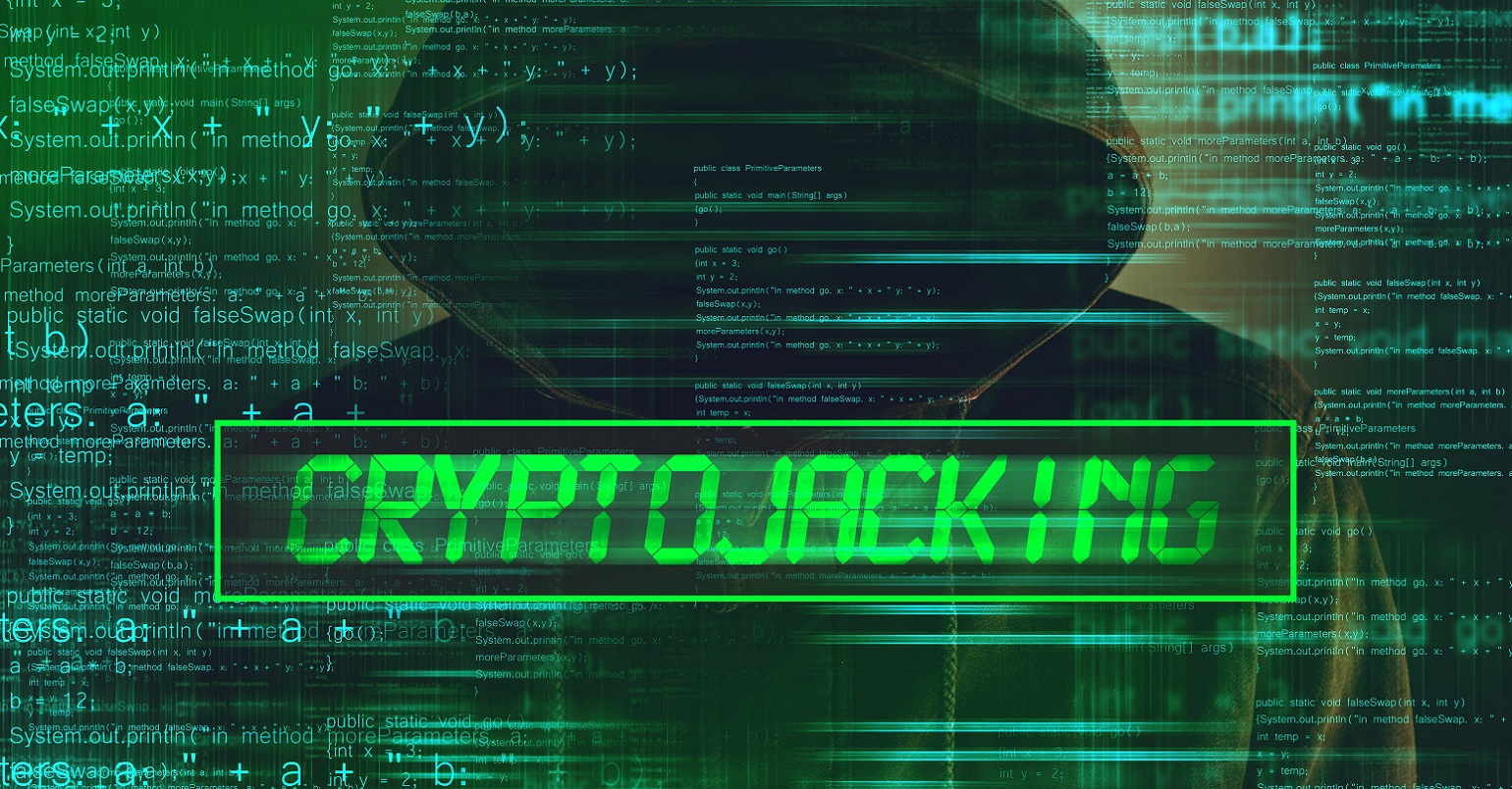 "cryptocurrency" in front of hacker