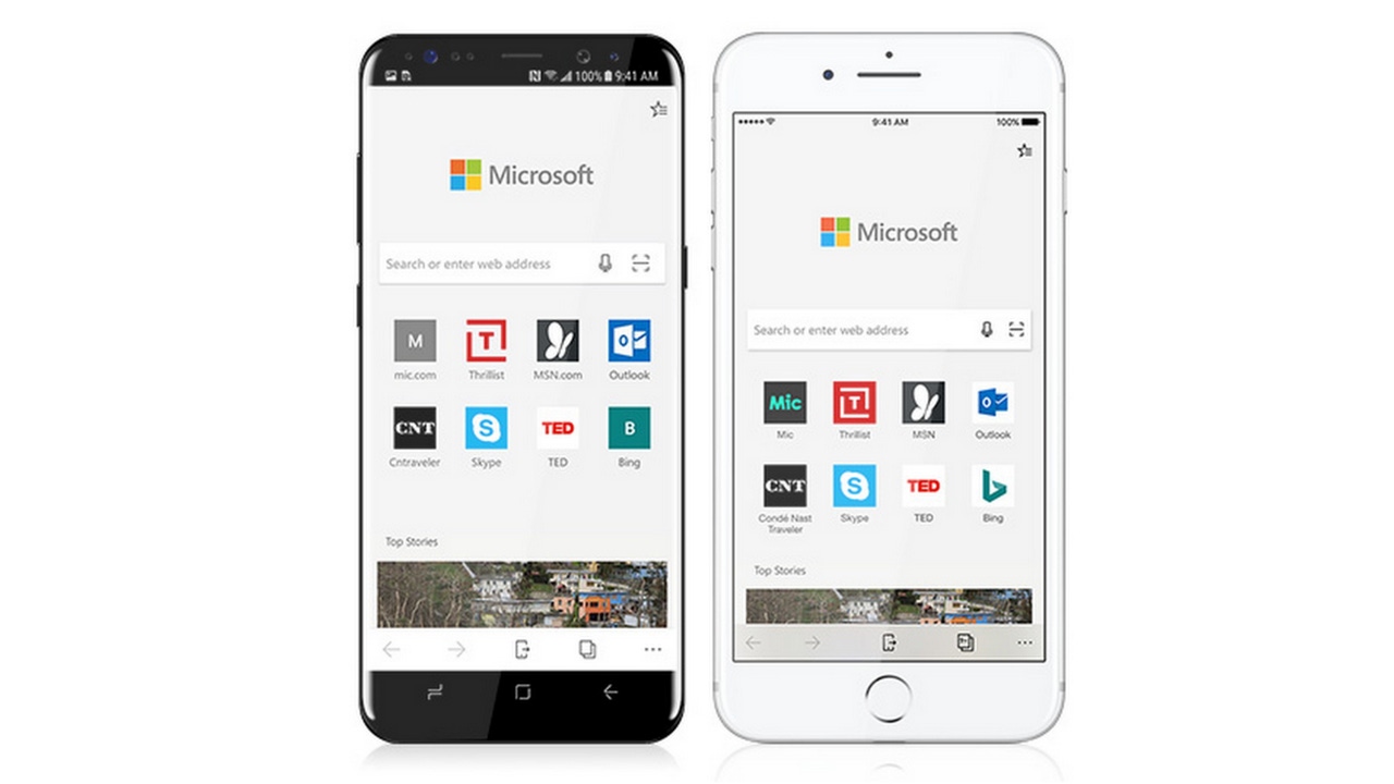Microsoft Edge on iOS and Android Hero Shot Microsoft Edge on iOS and Android Hero Shot