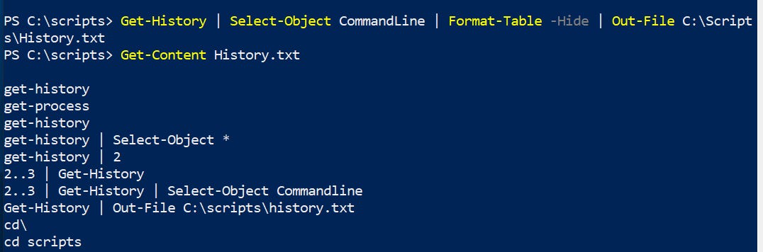How to Export PowerShell Command History To Make a Script