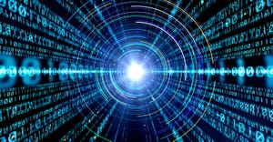 data traveling to a light data traveling to a light