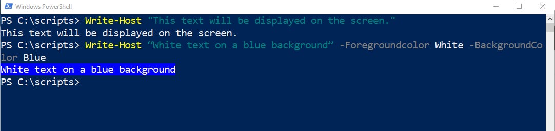 4 Cmdlets To Display Text on the PowerShell Console Screen