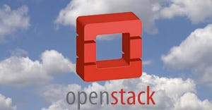 OpenStack logo in clouds OpenStack logo in clouds