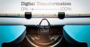 digital transformation written with a typewriter digital transformation written with a typewriter