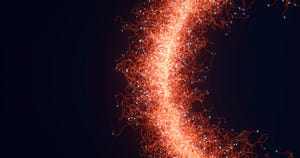 Image shows a background with abstract particles Image shows a background with abstract particles