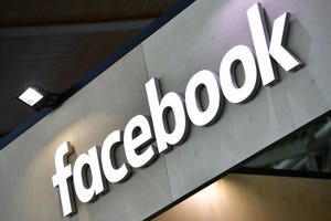 facebook logo on building