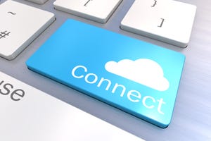 A keyboard key shows a cloud icon and says the word 'connect'