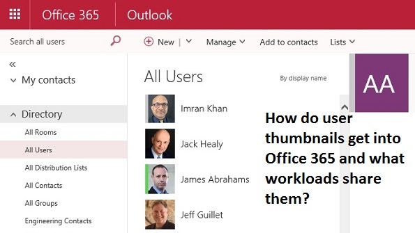 Synchronizing user photos across Office 365 workloads isn't easy Synchronizing user photos across Office 365 workloads isn't easy