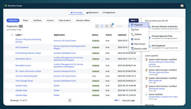 ServiceNow Workflow Studio ServiceNow Workflow Studio