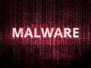 malware text on red binary code background malware text on red binary code background