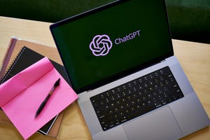 ChatGPT logo on a laptop screen