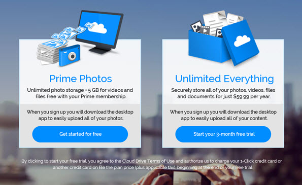 Amazon Launches Unlimited Cloud Storage Plan for $60 Annually