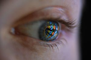 Google data reflecting on eye