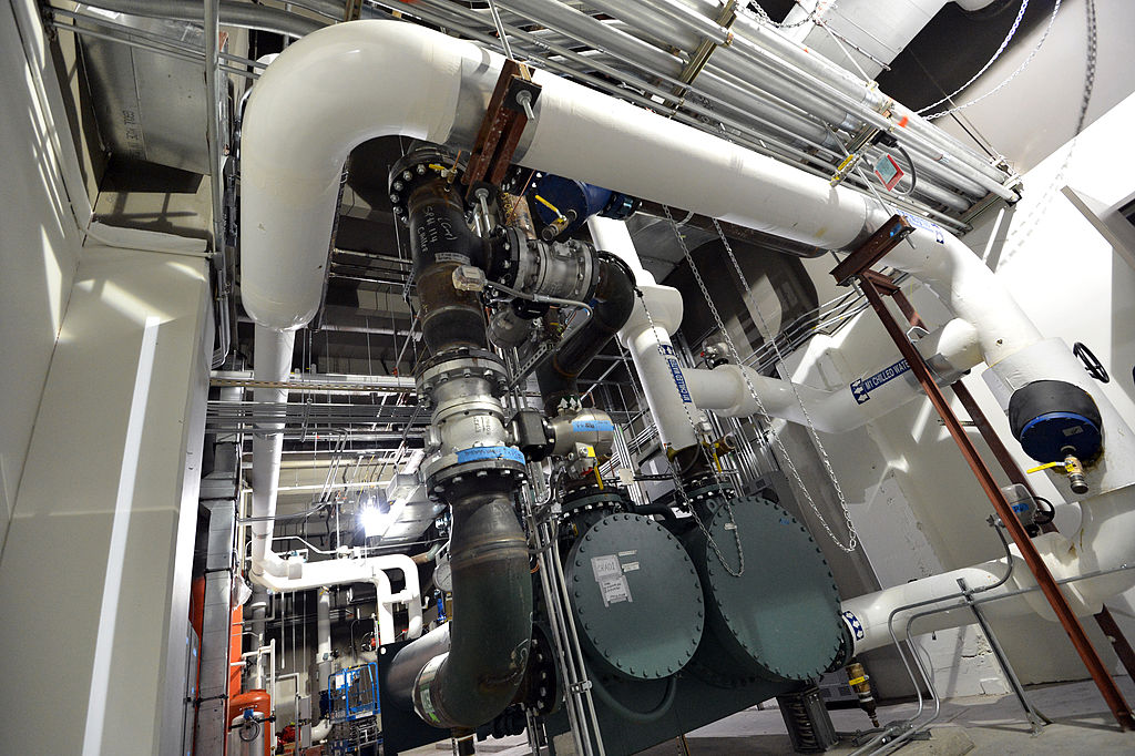 Cooling infrastructure at Sabey's Intergate.Manhattan data center in New York City