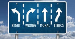 ethics road sign ethics road sign