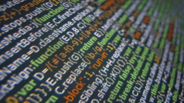 black screen with white orange green javascript written across black screen with white orange green javascript written across